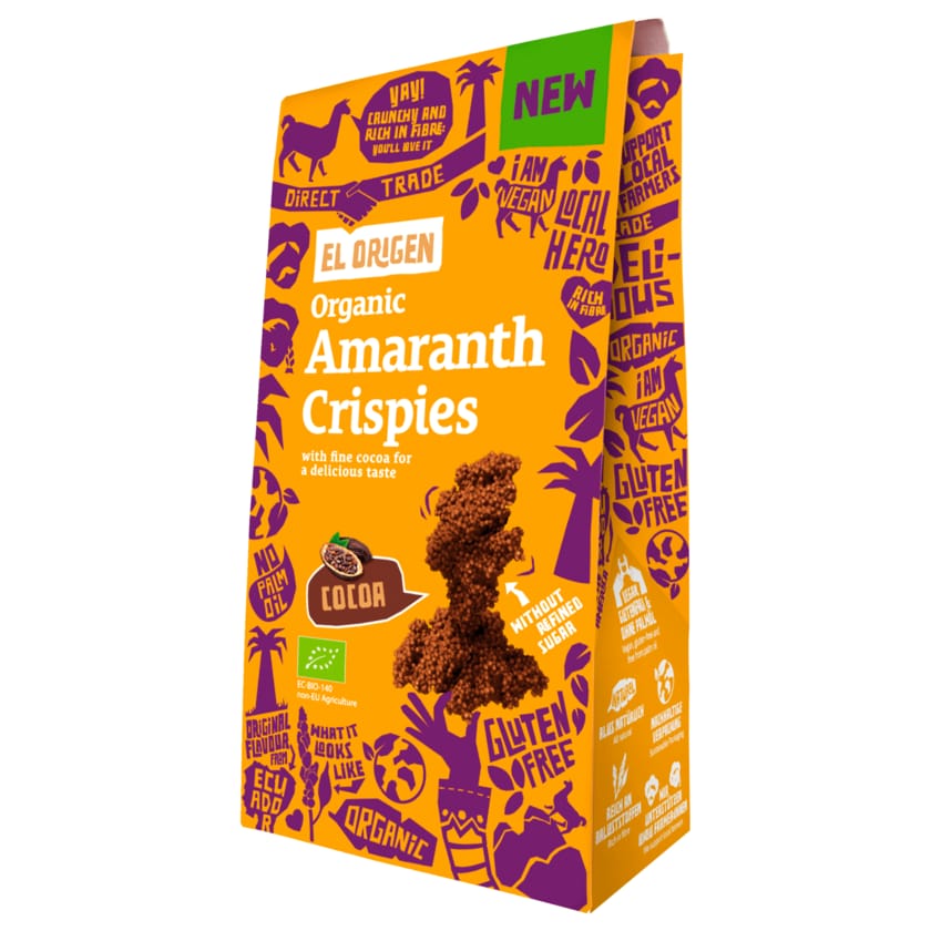 El Origen Bio Amaranth Crispies Cocoa vegan glutenfrei 60g